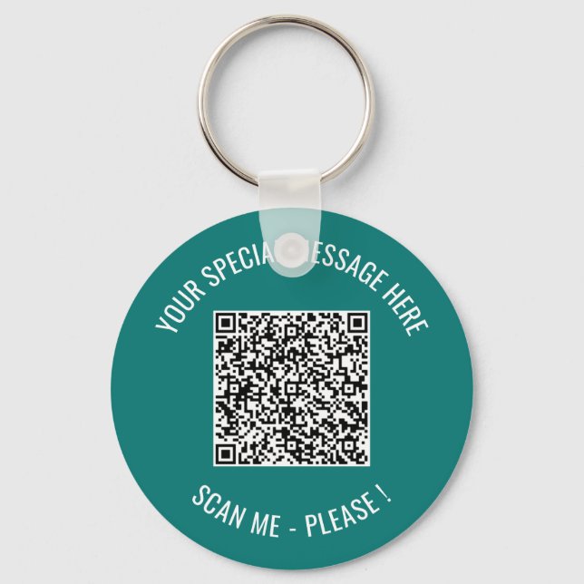 Llavero Código QR Su mensaje de texto Sorpresa regalo de c (Anverso)