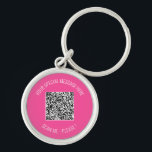 Llavero Código QR Su Mensaje Especial Moderno Keychain<br><div class="desc">Elija Colores y fuente - Su información especial de código QR y texto Personalizado Regalo moderno personalizado - Añadir su código QR - Imagen o logotipo - foto / Texto - Nombre u otra información / mensaje - Cambiar tamaño y mover o eliminar / añadir elementos - Imagen / Texto...</div>