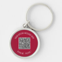 Código QR Su Mensaje Especial Sorpresa Keychain