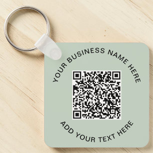Llavero Código QR Verde Salvia Promocional