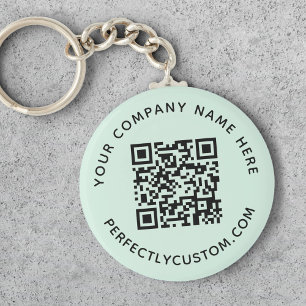 Llavero Código QR y personalizado de la menta de la luz de