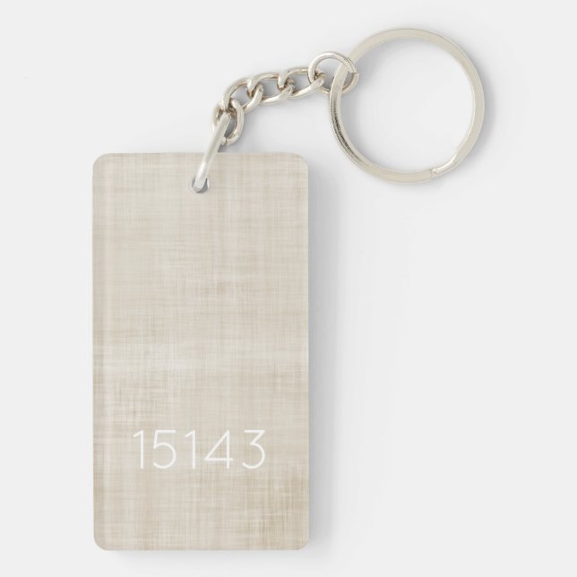 Llavero Código Zip Nuevo Hogar Realtor Nuetral Gift Moving (Atrás)