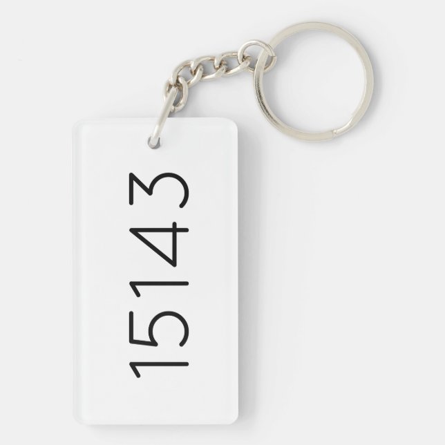 Llavero Código Zip Nuevo regalo de reactor doméstico en mo (Atrás)