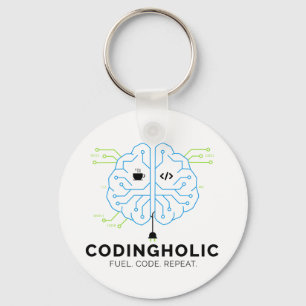 Llavero Codingholic Cerebro Tecnológico Programador 
