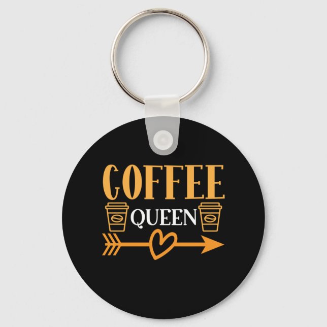 Llavero Coffee Art Coffee Queen (Anverso)