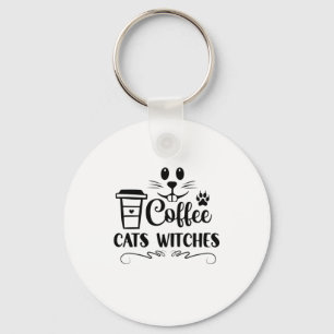 Llavero Coffee de Halloween Cats Witts Cumpleaños