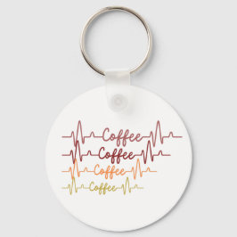 Llavero Coffee Heartbeat Keychain