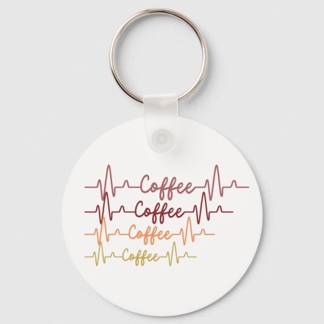 Llavero Coffee Heartbeat Keychain (Anverso)