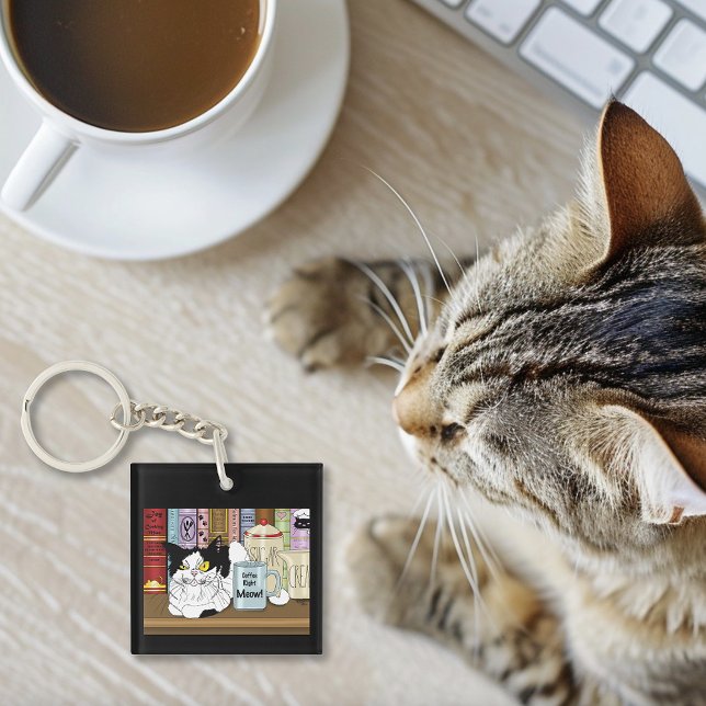 Llavero Coffee Tuxedo Cat Funny (Subido por el creador)