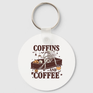 Llavero Coffins Y Coffee Funny Skeleton Halloween