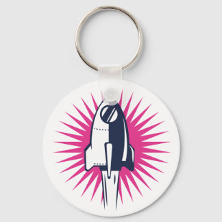 Llavero Cohete Espacial Retro