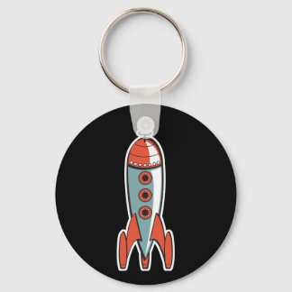 Llavero cohete espacial retro
