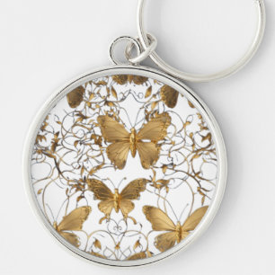 Llavero Cojín decorativo de mariposa dorada:
