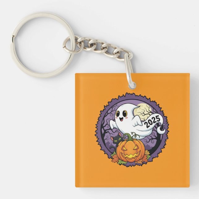 Llavero Cojín decorativo Spooky Pumpkin Halloween 2025 (Frente)