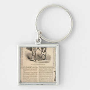 Llavero Cojinete de coser con boceto del inventor