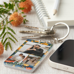 Llavero Colage de fotos y texto personalizado