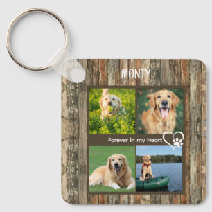 Llavero Colaje de Fotos Personalizado de Mascota Memorial