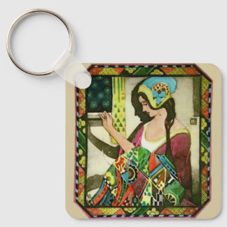 Llavero Colchera Art Nouveau – Mujer de Costura Vintage