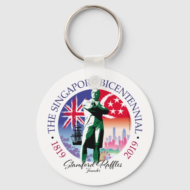 Llavero Colección Bicentenario de Singapur v2- (Anverso)