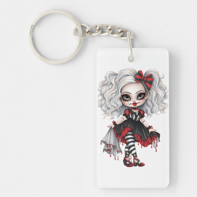 Llavero Colección de diseño de Halloween Chica lindo 7 (Frente)