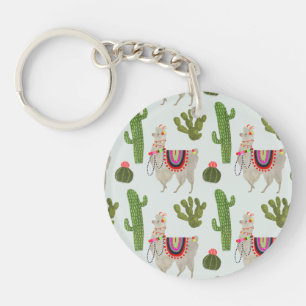 Llavero Colección de Llamarama   Patrón Cactus & Llama