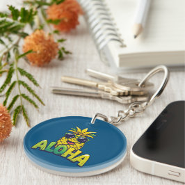 Llavero Colección de piña de Aloha Keychain acrílico Verde