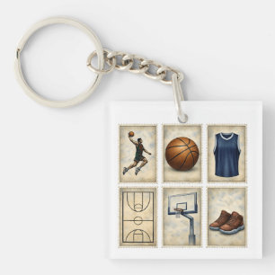 Llavero Colección de Sellos Deportivos de Baloncesto Vinta