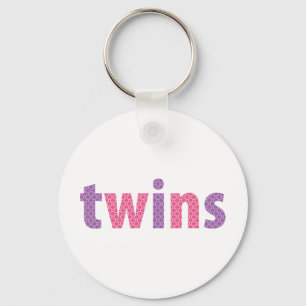 Llavero COLECCIÓN DE TWINS - chicas {violeta + rosa}