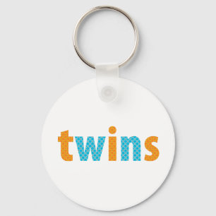 Llavero COLECCIÓN DE TWINS - niños {naranja + aqua}