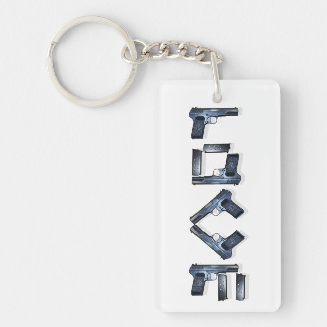 Llavero Colección LOVE - con cadena Keychain doble de somb (Frente)