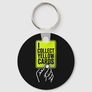 Llavero Colecciono Tarjetas Amarillas Jugador de Fútbol Fa