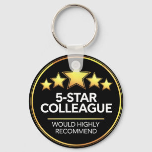 Llavero Colega de cinco estrellas, regalo de compañero de 