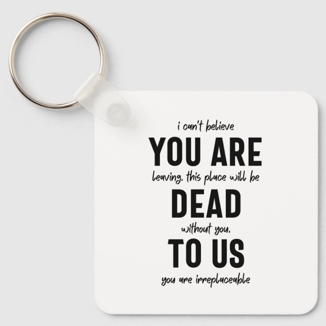 Llavero colega despedida, jubilación, adiós de coworker, (Anverso)