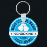 Llavero Colegio Kickboxing Kickboxer Personalizado Deporte<br><div class="desc">Regalos deportivos personalizados y mercadería para el equipo de deportes escolares. Todos los textos son editables para su ocasión. El fondo y el color del texto se pueden editar mediante la herramienta de diseño. Un recuerdo perfecto para los entrenadores escolares y los mayores graduados que también son grandes atletas.</div>