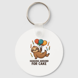 Llavero Colgando Alrededor De Cake Birthday Balloon Sloth 