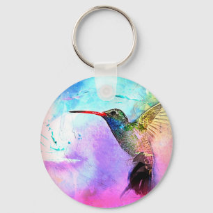 Llavero Colibrí y acuarela