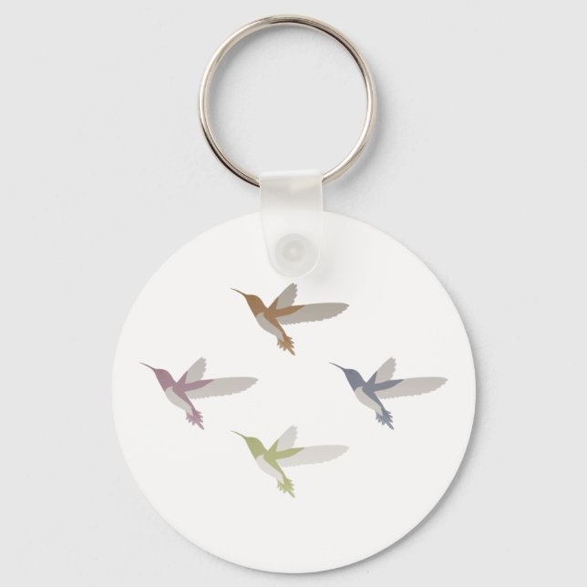 Llavero Colibríes coloridos (Anverso)