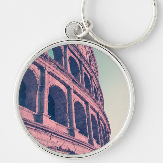 Llavero Coliseo en Roma. Monumental romano de tres niveles (Frente)