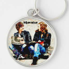 Llavero Collage de adolescentes con temática de escuela pe