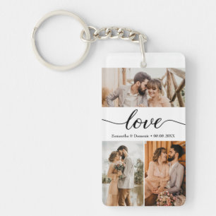 Llavero Collage de Amor con Foto y Texto Personalizado par