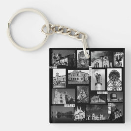 Llavero Collage de arquitectura de Gordno Brest Minsk en B