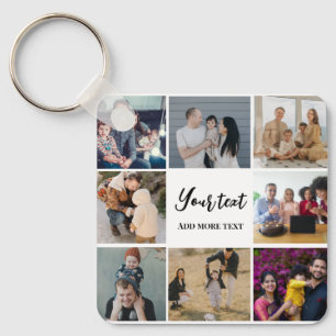 Llavero Collage de familia moderno simple personalizado