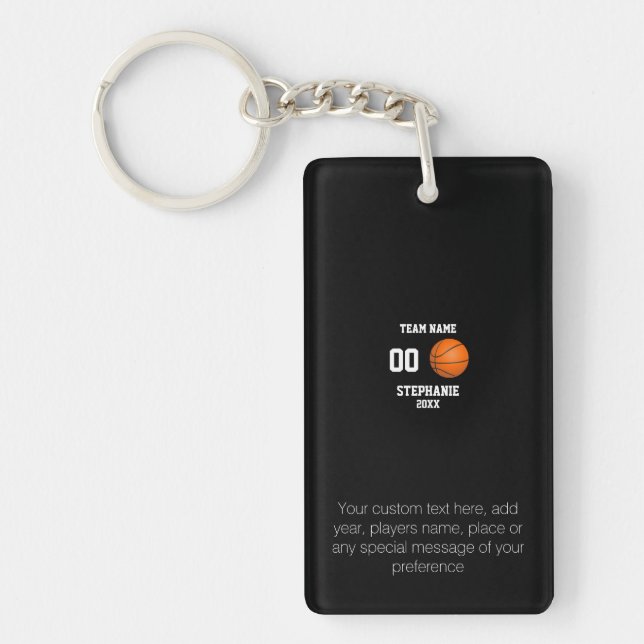 Llavero Collage de fotos de Chicas de baloncesto personali (Frente)