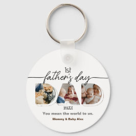 Llavero Collage de fotos del Día del Primer Padre 3