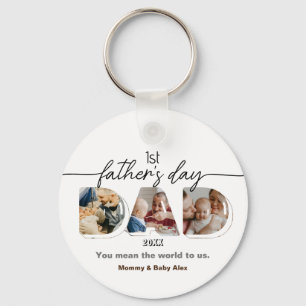 Llavero Collage de fotos del Día del Primer Padre 3