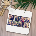 Llavero Collage de fotos personalizado con fotos cuadradas<br><div class="desc">Usa tus fotos o fotos favoritas para hacer un toque divertido para compartir con tus amigos.</div>