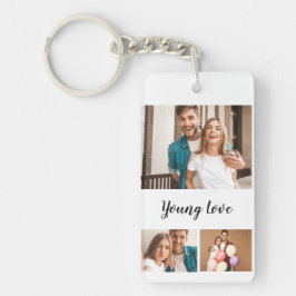 Llavero Collage de fotos personalizado de pareja moderna