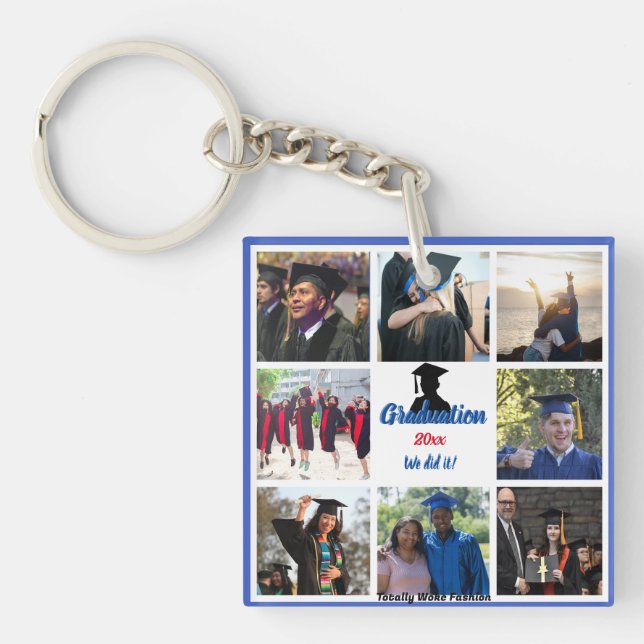 Llavero Collage de graduación Keychain acrílico personaliz (Frente)