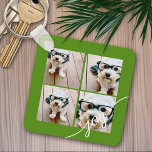 Llavero Collage fotográfico en Instagram con Holiday Joy G<br><div class="desc">Utilice 4 imágenes cuadradas para hacer un recuerdo único y moderno de Navidad de los cerezos. Si necesita mover algo,  haga clic en el botón personalizar para realizar cambios.</div>