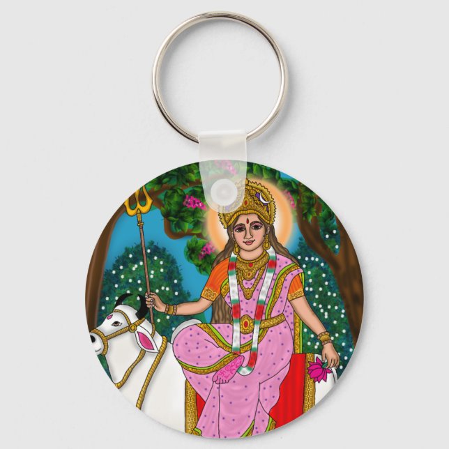 Llavero Collar de diosa Shailputri (Anverso)